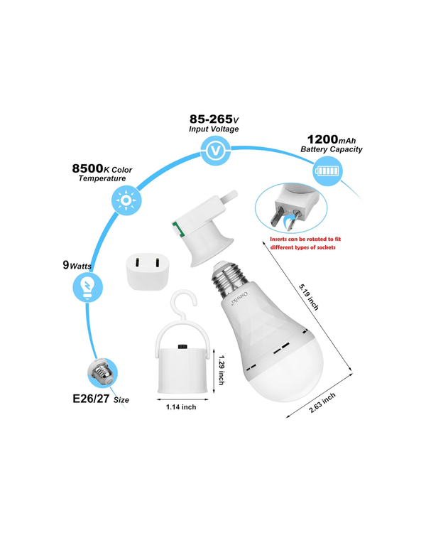 Rechargeable Emergency LED Light Bulb