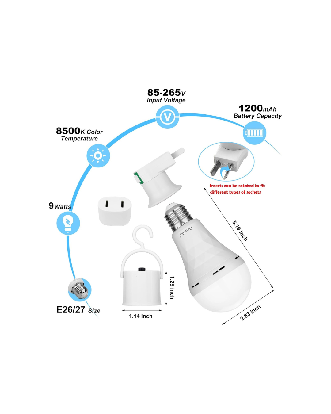 Rechargeable Emergency LED Light Bulb