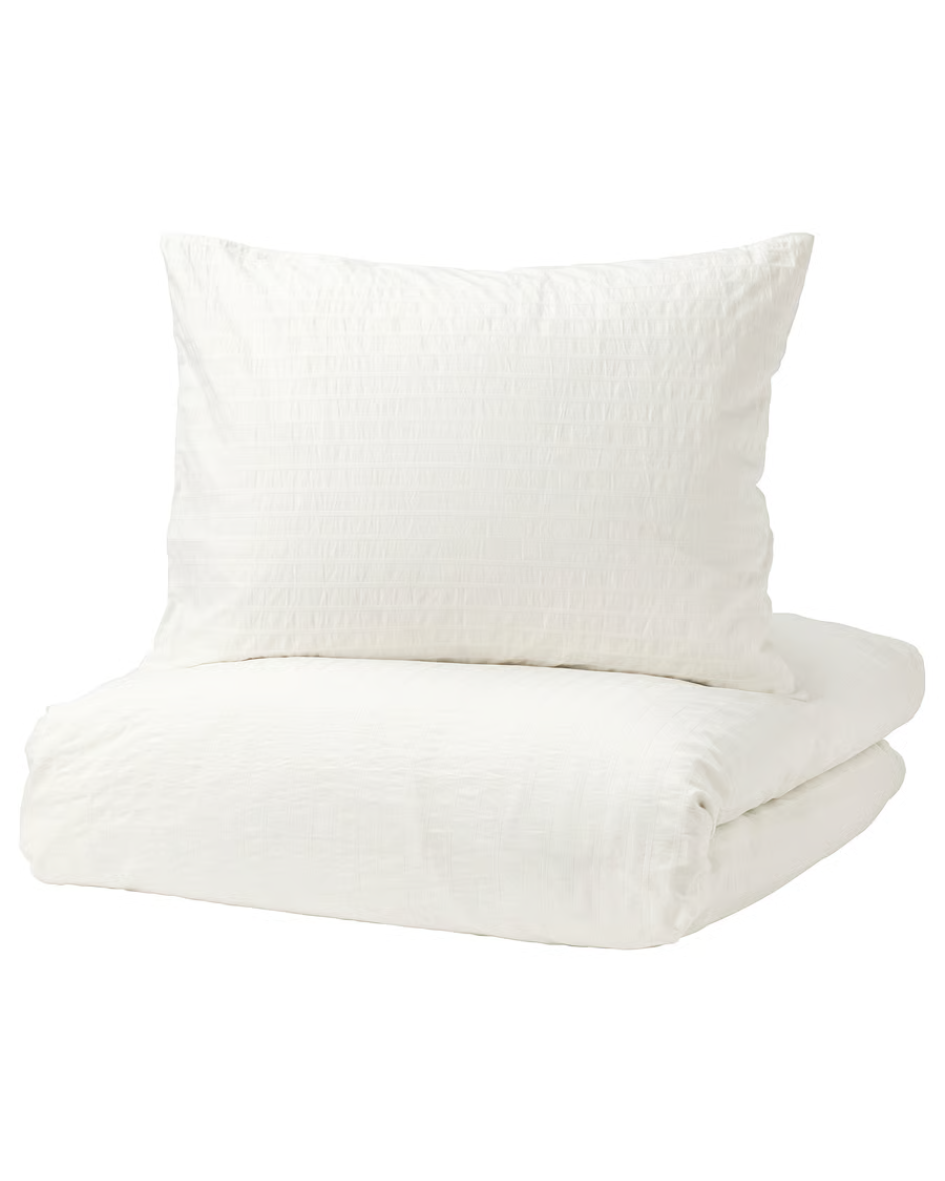 OFELIA VASS Duvet Cover and Pillowcases White, Twin