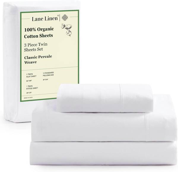 100% Organic Cotton Twin Size Sheets Set