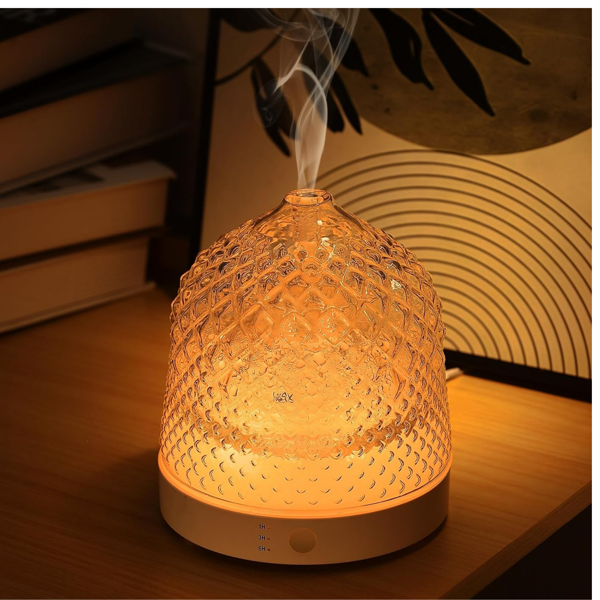 Glass Essential Oil Diffuser Ultrasonic Aroma Diffusers with Glass Reservoir