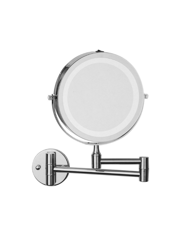 Extendable Metal Mirror with LED Light