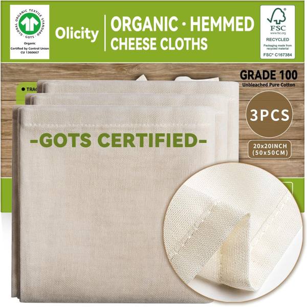 Organic Cheese Cloths - 3 pack