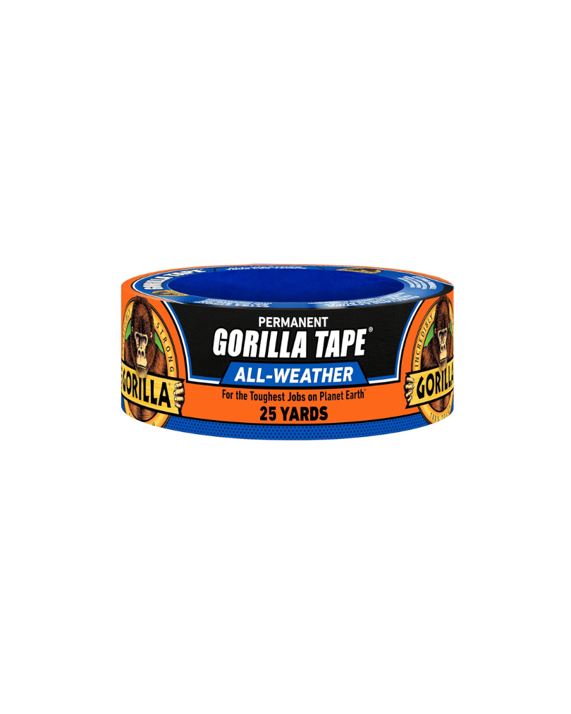 Gorilla All Weather Duct Tape – Black, 1.88″ x 25 yd