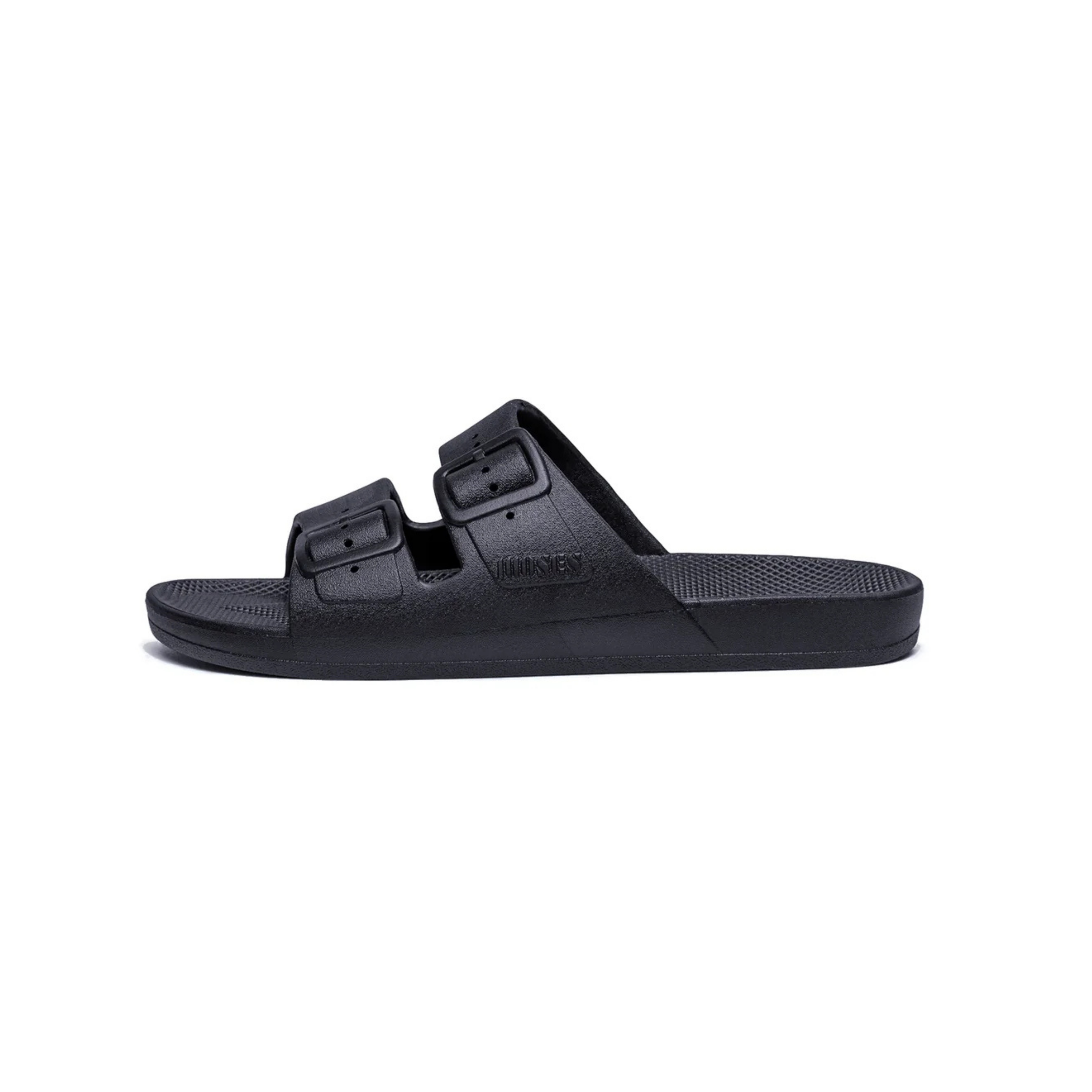 Moses Freedom Slip On Slides: Black