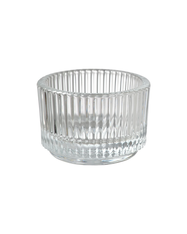 FINSMAK Clear Glass Tealight Holder