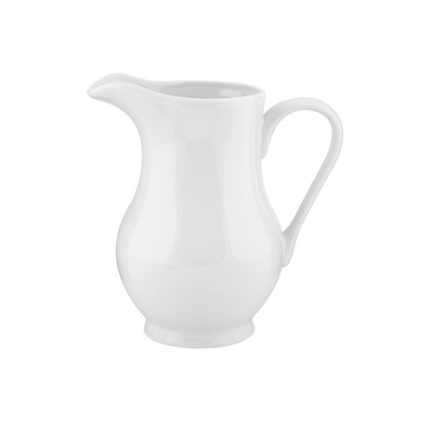 White Porcelain Pitcher - 1.7 liter