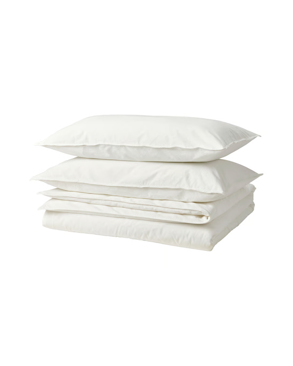 ANGSLILJA Duvet Cover and Pillowcases White, Full/Queen