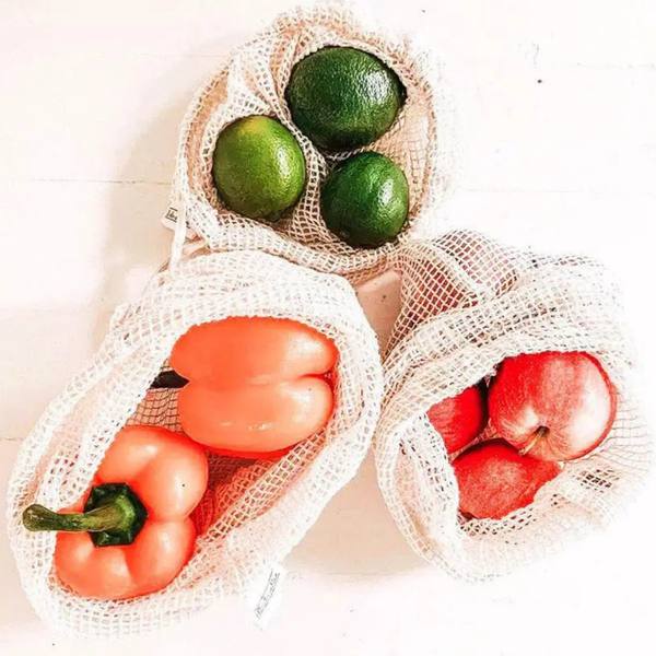 Reusable Organic Cotton Mesh Produce Bag