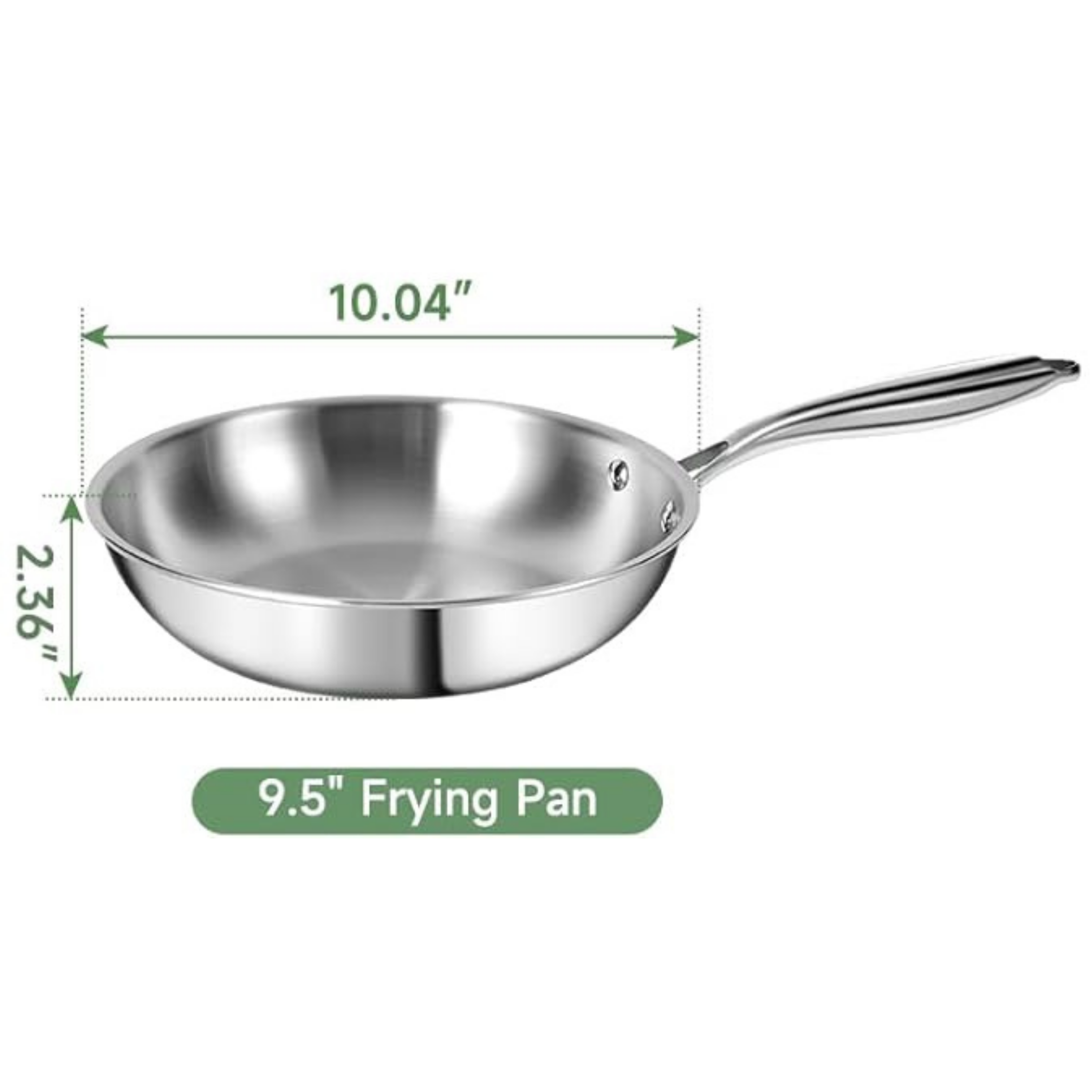 Stainless Steel 9.5" Frying Pan