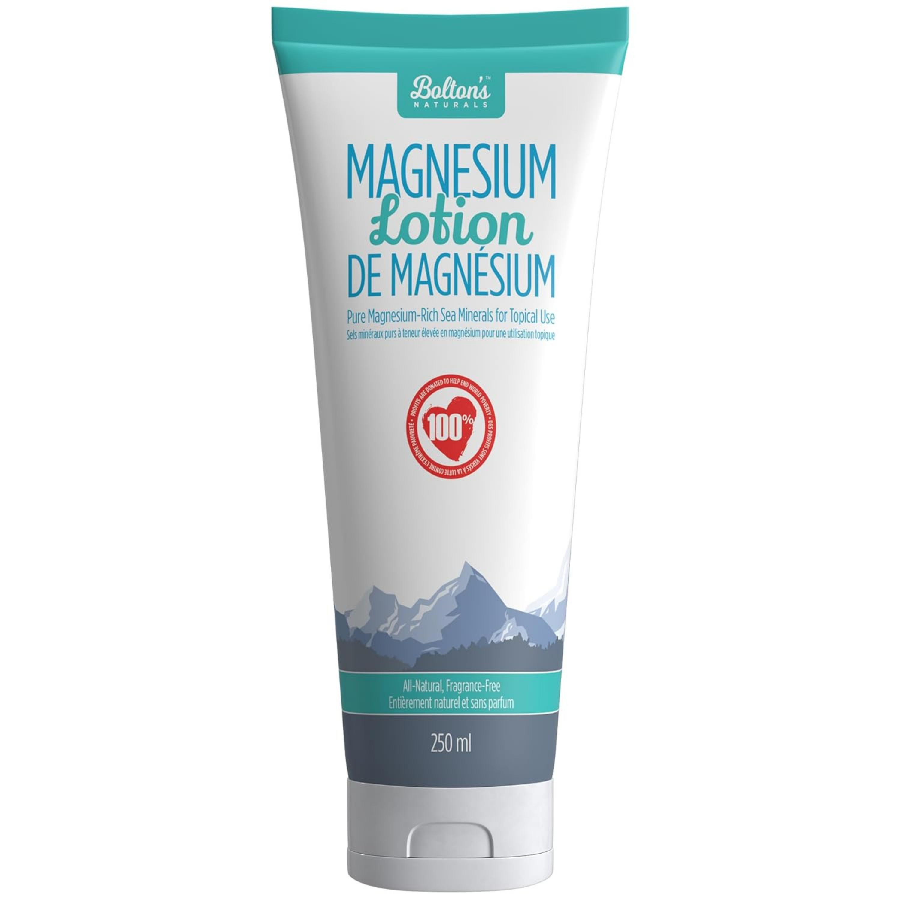 Bolton's Naturals Unscented Lotion Tube with Magnesium - 250ml