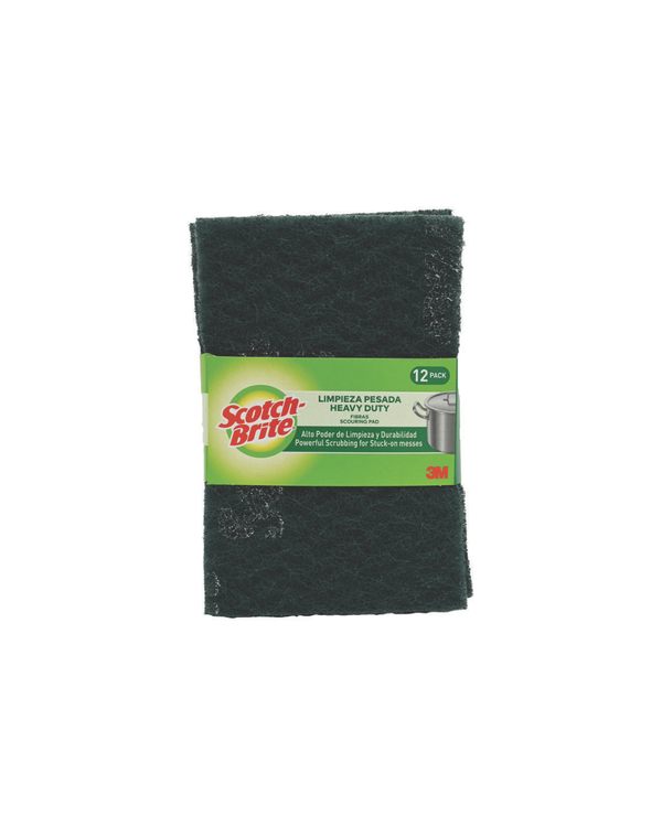 Scotch-Brite Heavy Duty Scour Pad Green 12 Units